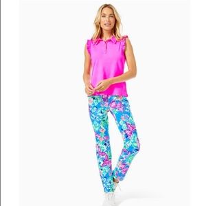 Lilly Pulitzer Size 6 Luxletic 28” Corso Pant- Pundy Blue Isle Be Back Golf